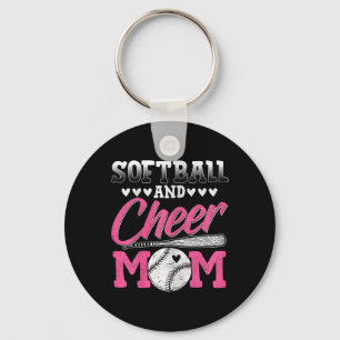 Funny Cheerleading Mom Softll And Cheer Mom Keychain