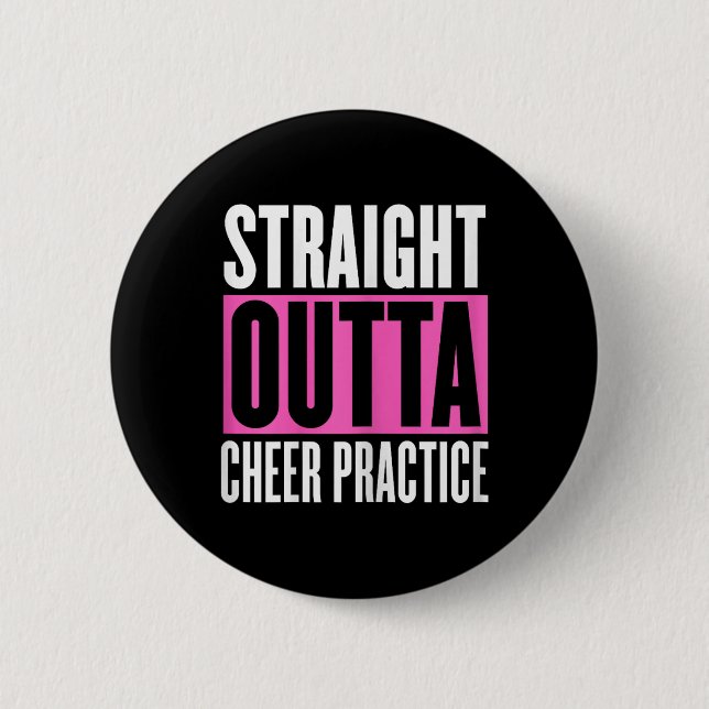Funny Cheerleading Saying Cheer Practice Cheer Gir Button (Front)
