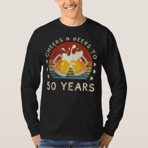 Funny Cheers and Beers 50th Birthday Celebration T T-Shirt