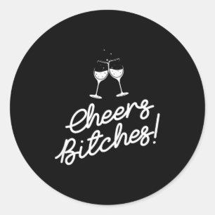 Funny Cheers Es Adult New Years Eve Fun Party Classic Round Sticker