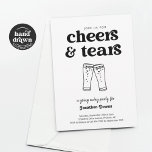 Funny Cheers & Tears Beer Going Away Party Invitation<br><div class="desc">A fun going away party invitation that puts the spotlight on...  beer!  Beer toast is hand drawn.</div>