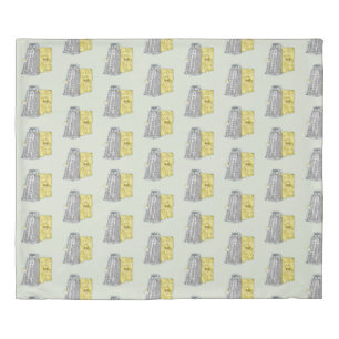 Funny cheese and cheese grater duvet cover