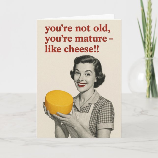 Funny cheese Birthday card  (Front)