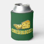 Funny Cheese Cheeseologist Cheesehead Can Cooler at Zazzle