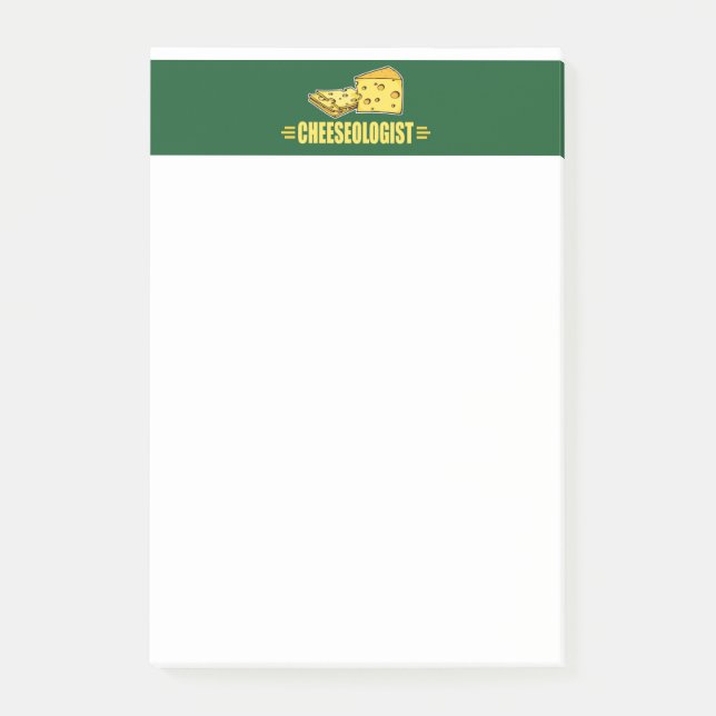 Funny Cheese CHEESEOLOGIST Post-it Notes (Front)