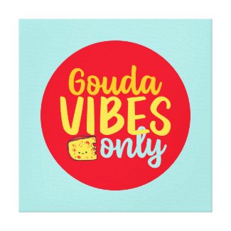 Funny Cheese Gouda Vibes Only Retro Color Art