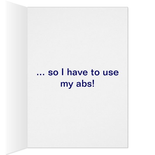 Funny Cheese Grater Abs Card (Inside (Right))