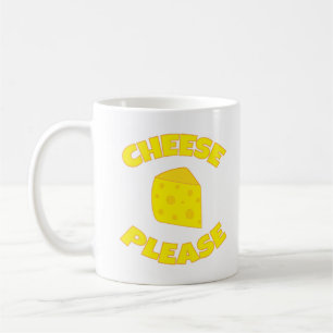 Funny Cheese Please wedge of Swiss Cheese Coffee Mug