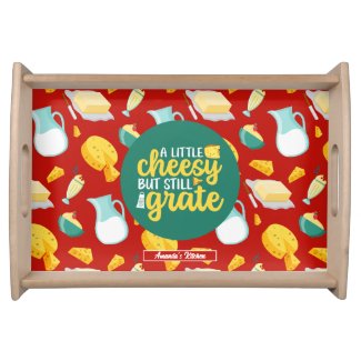Funny Cheese Pun Retro Funky Dairy Product Pattern