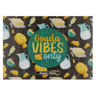 Funny Cheese Pun Vintage Retro Dairy Food Pattern