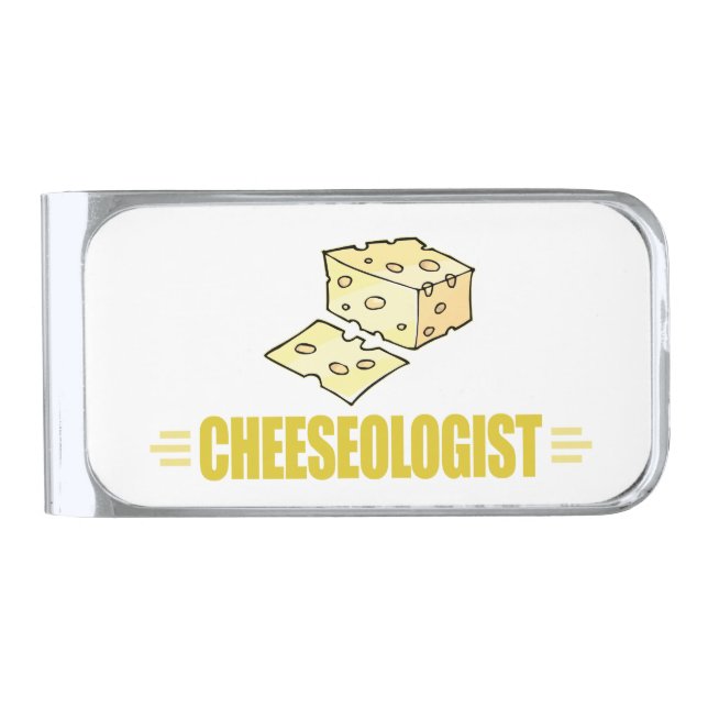 Funny Cheese Silver Finish Money Clip (Front)