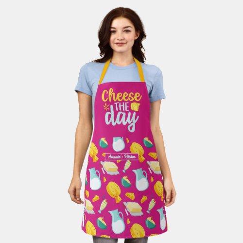 Funny Cheese The Day Cute Dairy Product Pattern Apron