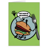 FUNNY CHEESEBURGER GREETING CARD (Front)