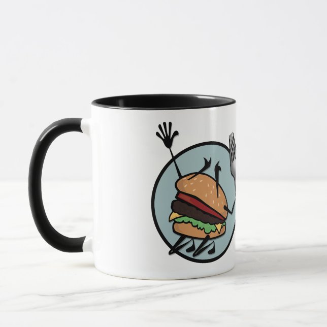 FUNNY CHEESEBURGER RINGER MUG (Left)