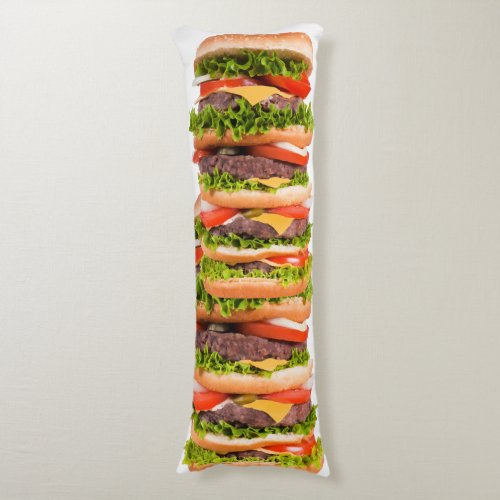 Funny Cheeseburger Stack Body Pillow