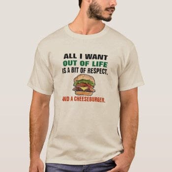 Funny Cheeseburger T-shirt by HappyLuckyThankful at Zazzle