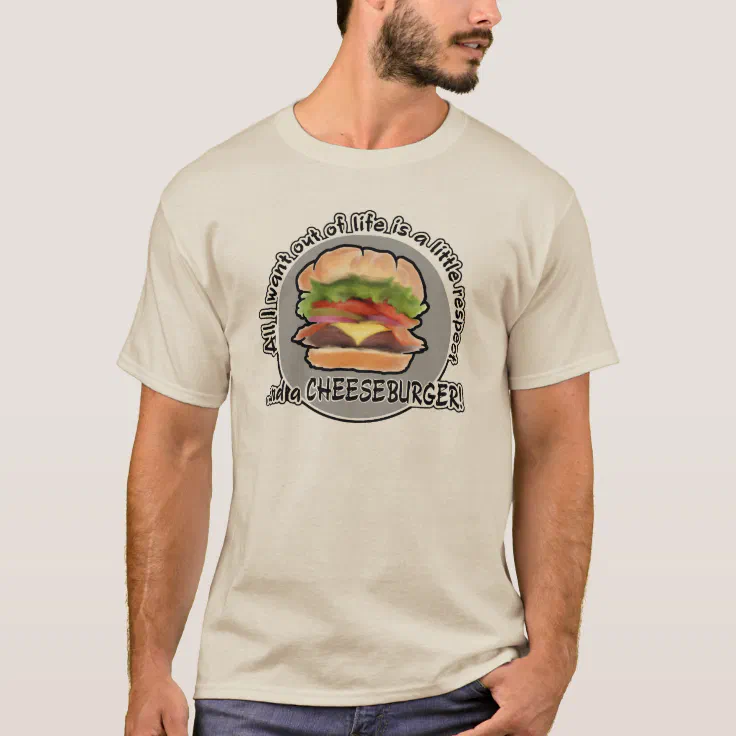 Funny Cheeseburger Tee Shirt | Zazzle