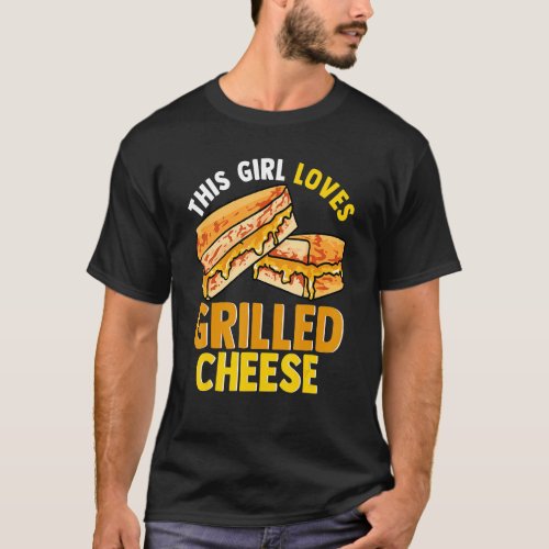 Funny Cheesey Sandwich Women This Girl Loves Grill T_Shirt