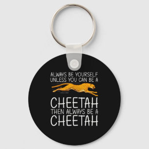 Funny Cheetah Art For Men Women Kids Animal Safari Keychain