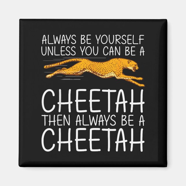 Funny Cheetah Art For Men Women Kids Animal Safari Magnet (Front)
