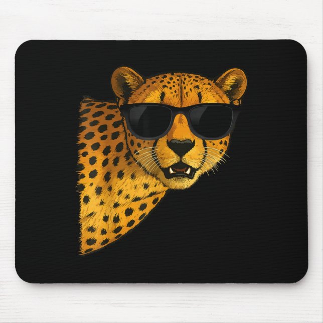 Funny Cheetah Art For Men Women Kids Animal Safari Mouse Pad (Front)