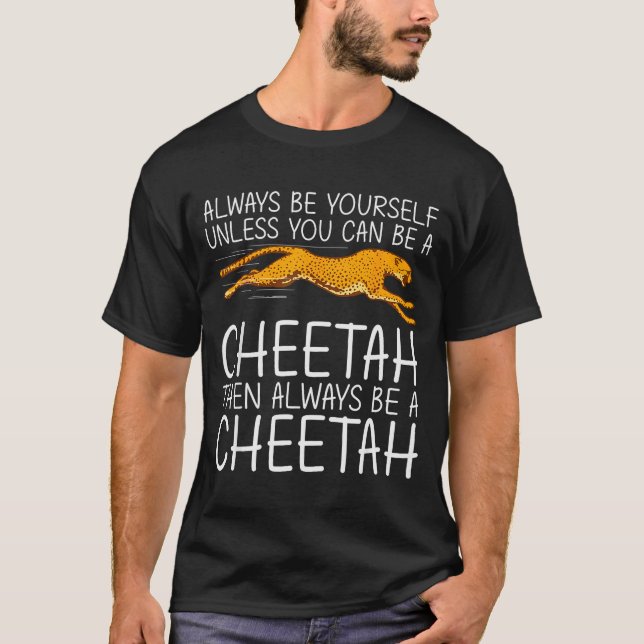 Funny Cheetah Art For Men Women Kids Animal Safari T-Shirt (Front)