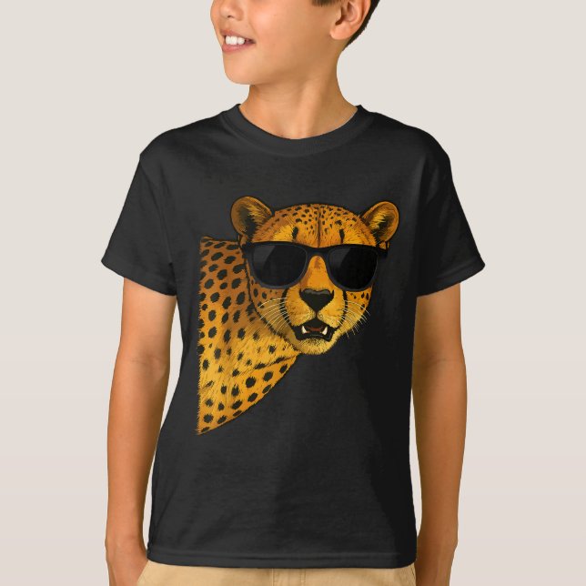 Funny Cheetah Art For Men Women Kids Animal Safari T-Shirt (Front)