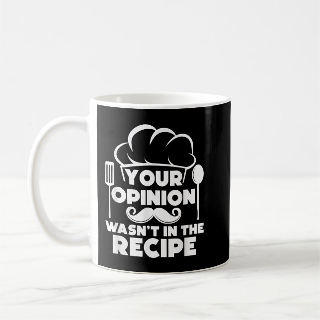 Funny Chef Art Men Women Cook Pastry Chef Cooking  Coffee Mug (Left)