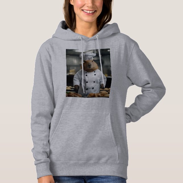 Funny Chef Capybara, Ladies Hoodie (Front)