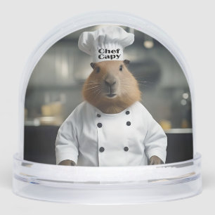 Funny Chef Capybara, Snow Globe