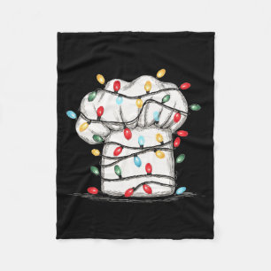 Funny Chef Christmas Graphics Lights Lover Cook Co Fleece Blanket