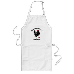 Funny Chef Cook Rooster Cartoon Apron