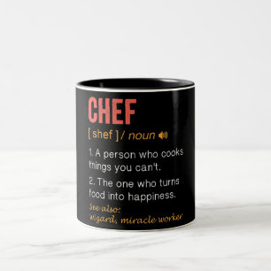 Funny Chef Definition Two-Tone Coffee Mug