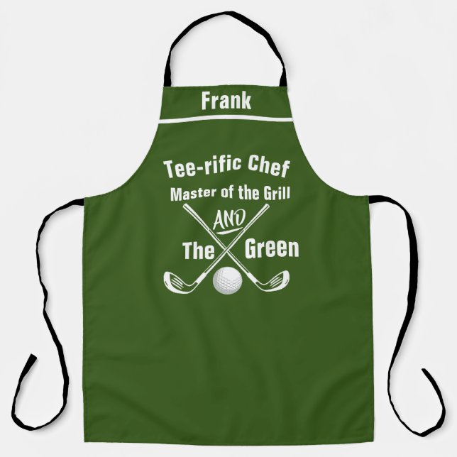 Funny Chef Golf Apron - Personalized Puns (Front)