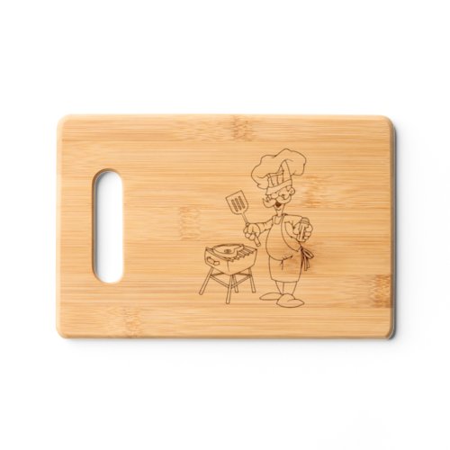 Funny Chef Grilling Kitchen Gift Cutting Board