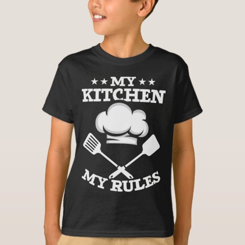 Funny Chef Kitchen Rules Cooking Humor T_Shirt