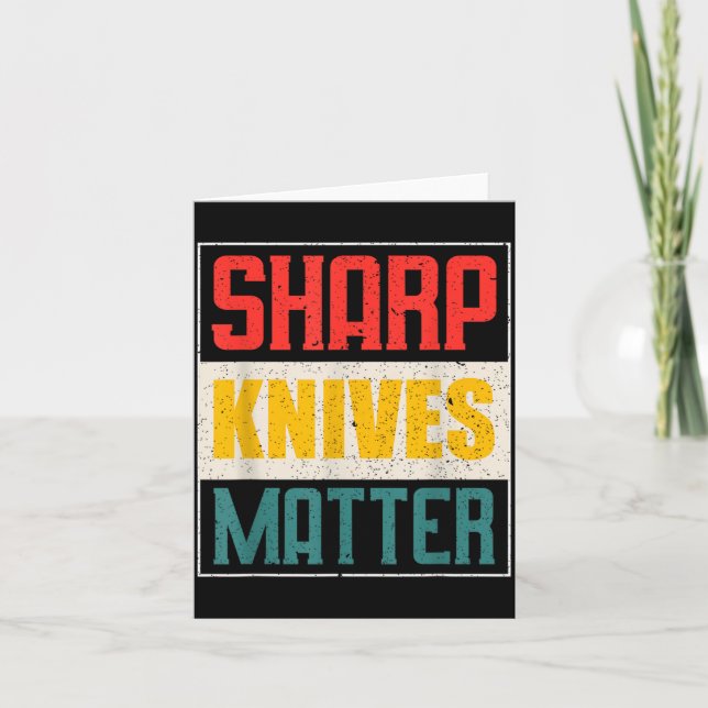 Funny Chef Knife Of Sharp Knives For Chefs Card (Front)