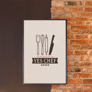 Funny chef qoutes  poster