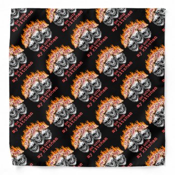 Funny Chef Skulls: If You Can't Take The Heat... Bandana by thechefshoppe at Zazzle
