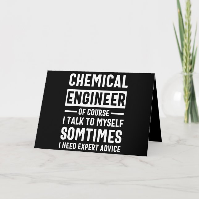 Funny Chemical Engineer Gift Card (Front)