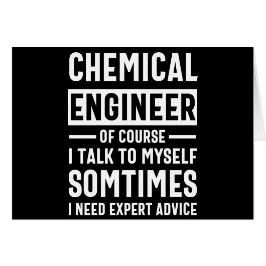 Funny Chemical Engineer Gift Cards (Front Horizontal)