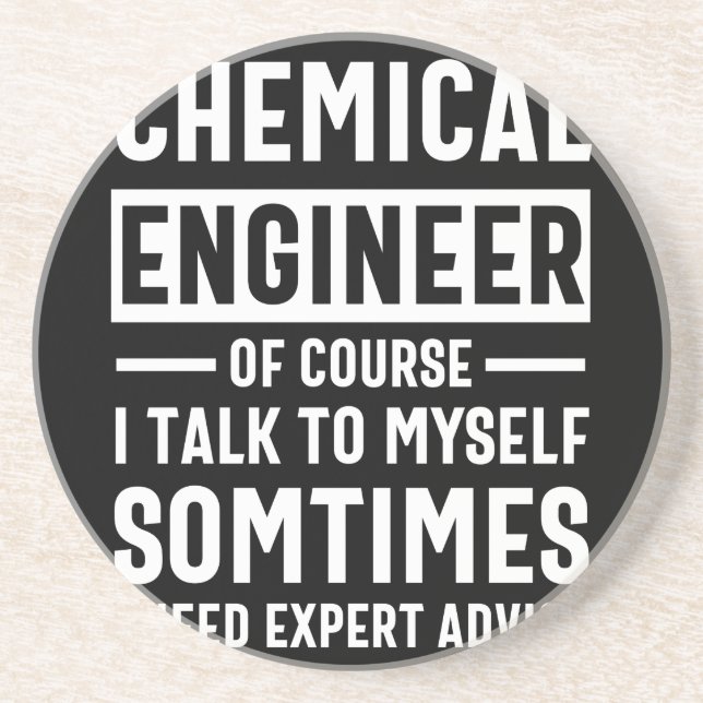 Funny Chemical Engineer Gift Coaster (Front)