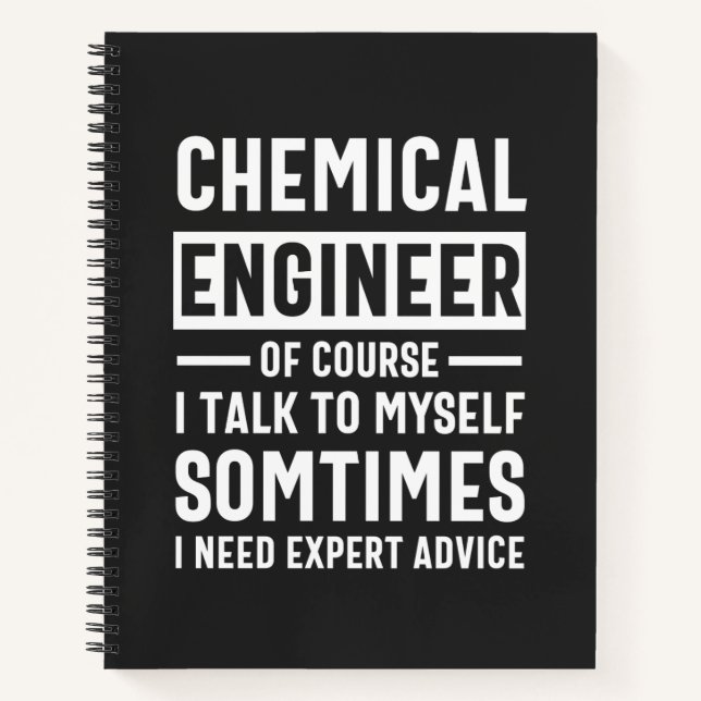 Funny Chemical Engineer Gift Notebook (Front)