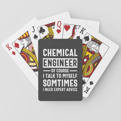 Funny Chemical Engineer Gift Playing Cards