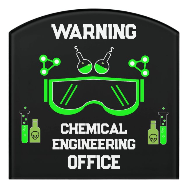 Funny Chemical Engineer Gifts Door Sign (Contour Front)