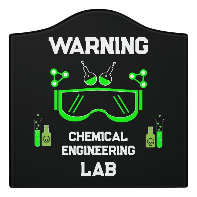 Funny Chemical Engineer Gifts Door Sign (Large Crest Front)