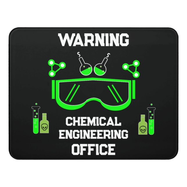 Funny Chemical Engineer Gifts Door Sign (Contemporary Front)