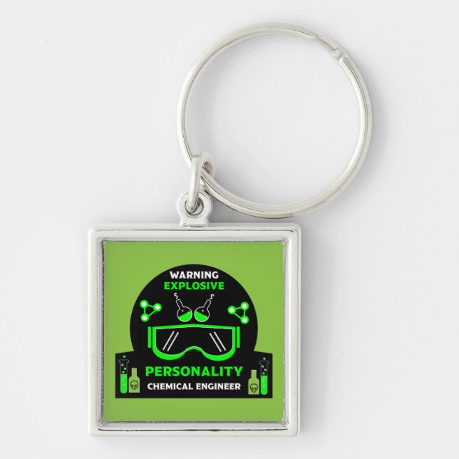 Funny Chemical Engineer Gifts Keychain (Front)