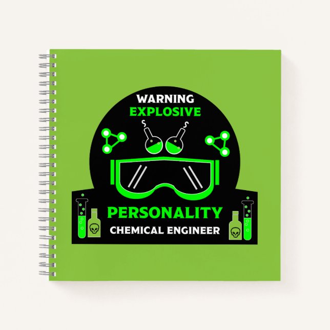 Funny Chemical Engineer Gifts Notebook (Front)