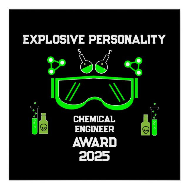 Funny Chemical Engineer Gifts Poster (Front)